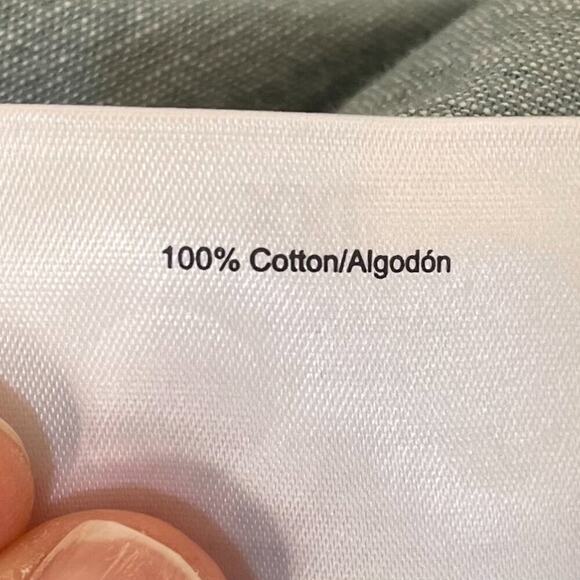 Hurley Essential Slub Cotton Short Sleeve Woven Button Down Shirt Blue/Green XXL - Picture 9 of 13